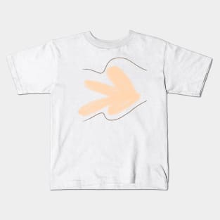 Yellow orange watercolor abstract art design Kids T-Shirt